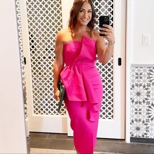 Hot pink bow dress